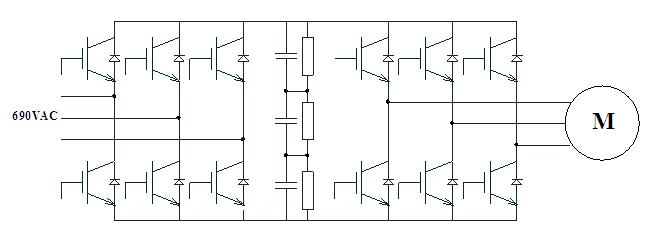 中國傳動(dòng)網(wǎng)：森蘭690V變頻器主回路電路圖
