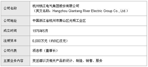 杭州錢(qián)江電氣集團(tuán)的公司簡(jiǎn)介