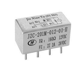 1/2晶體罩有線圈瞬態(tài)抑制兩組轉換觸點密封電磁繼電器JZC-201M