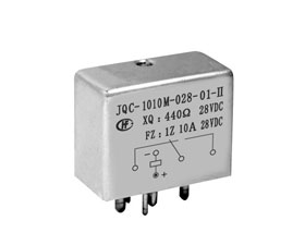 宏發(fā)電聲 1/5立方英寸一組轉換觸點密封電磁繼電器JQC-1010M