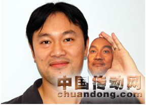 用3D掃描儀掃描人臉后，用3D打印的3D模型 